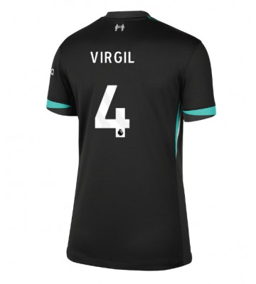 Liverpool Virgil van Dijk #4 Venkovní Dres pro Dámy 2024-25 Krátkým Rukávem