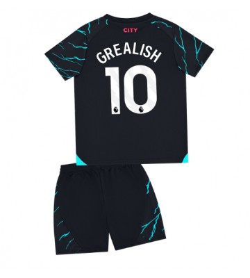 Manchester City Jack Grealish #10 Alternativní dres komplet pro Děti 2023-24 Krátkým Rukávem (+ Krátké kalhoty)