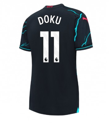 Manchester City Jeremy Doku #11 Alternativní Dres pro Dámy 2023-24 Krátkým Rukávem