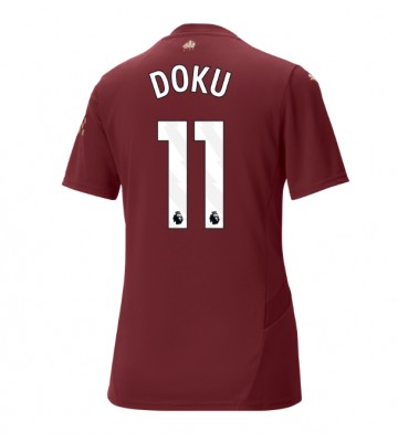 Manchester City Jeremy Doku #11 Alternativní Dres pro Dámy 2024-25 Krátkým Rukávem