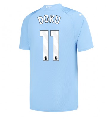 Manchester City Jeremy Doku #11 Domácí Dres 2023-24 Krátkým Rukávem