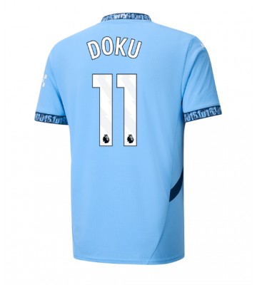 Manchester City Jeremy Doku #11 Domácí Dres 2024-25 Krátkým Rukávem