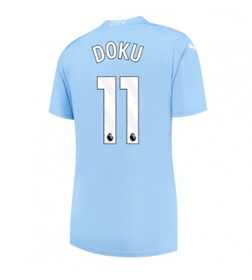 Manchester City Jeremy Doku #11 Domácí Dres pro Dámy 2023-24 Krátkým Rukávem