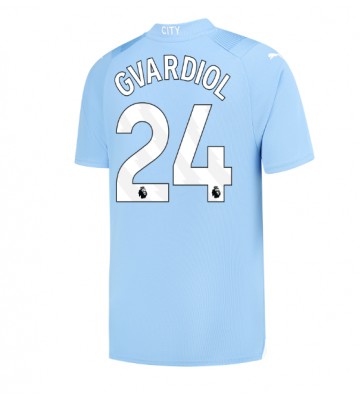 Manchester City Josko Gvardiol #24 Domácí Dres 2023-24 Krátkým Rukávem