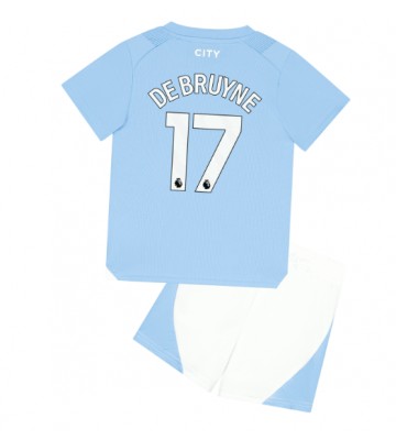 Manchester City Kevin De Bruyne #17 Domácí dres komplet pro Děti 2023-24 Krátkým Rukávem (+ Krátké kalhoty)