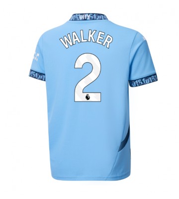 Manchester City Kyle Walker #2 Domácí Dres 2024-25 Krátkým Rukávem