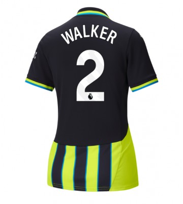 Manchester City Kyle Walker #2 Venkovní Dres pro Dámy 2024-25 Krátkým Rukávem