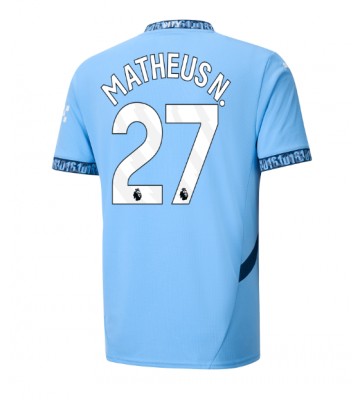 Manchester City Matheus Nunes #27 Domácí Dres 2024-25 Krátkým Rukávem