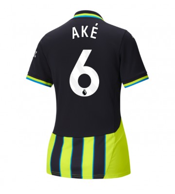 Manchester City Nathan Ake #6 Venkovní Dres pro Dámy 2024-25 Krátkým Rukávem