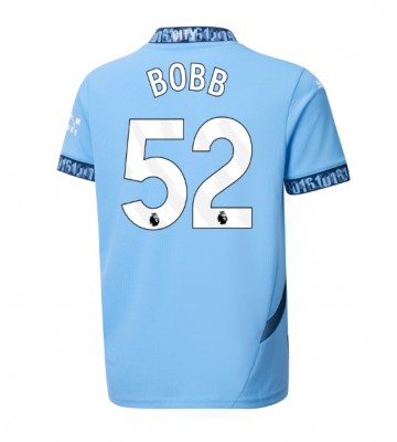 Manchester City Oscar Bobb #52 Domácí Dres 2024-25 Krátkým Rukávem