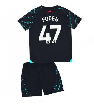 Manchester City Phil Foden #47 Alternativní dres komplet pro Děti 2023-24 Krátkým Rukávem (+ Krátké kalhoty)