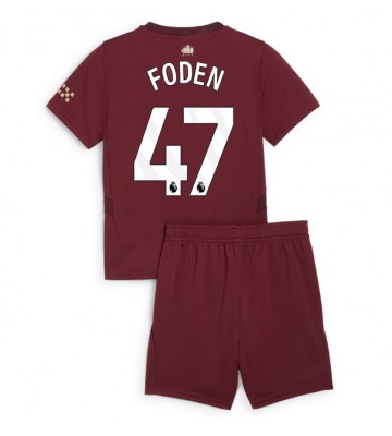 Manchester City Phil Foden #47 Alternativní dres komplet pro Děti 2024-25 Krátkým Rukávem (+ Krátké kalhoty)