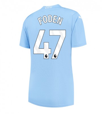 Manchester City Phil Foden #47 Domácí Dres pro Dámy 2023-24 Krátkým Rukávem