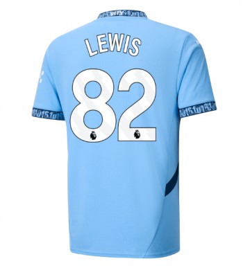 Manchester City Rico Lewis #82 Domácí Dres 2024-25 Krátkým Rukávem