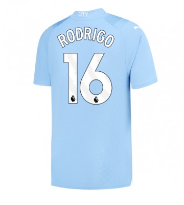 Manchester City Rodri Hernandez #16 Domácí Dres 2023-24 Krátkým Rukávem