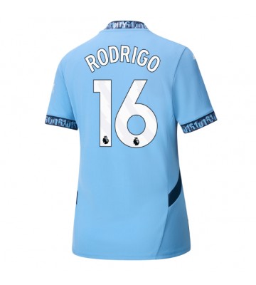 Manchester City Rodri Hernandez #16 Domácí Dres pro Dámy 2024-25 Krátkým Rukávem