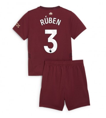 Manchester City Ruben Dias #3 Alternativní dres komplet pro Děti 2024-25 Krátkým Rukávem (+ Krátké kalhoty)