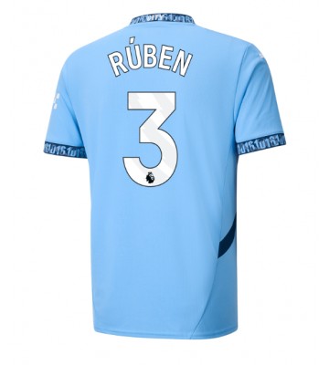 Manchester City Ruben Dias #3 Domácí Dres 2024-25 Krátkým Rukávem