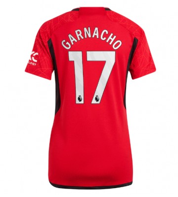 Manchester United Alejandro Garnacho #17 Domácí Dres pro Dámy 2023-24 Krátkým Rukávem