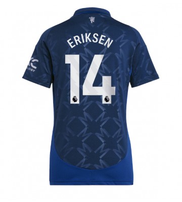 Manchester United Christian Eriksen #14 Venkovní Dres pro Dámy 2024-25 Krátkým Rukávem