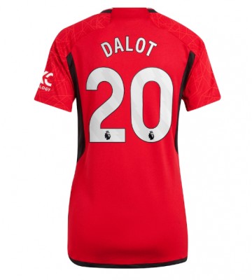 Manchester United Diogo Dalot #20 Domácí Dres pro Dámy 2023-24 Krátkým Rukávem