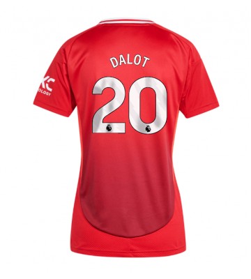 Manchester United Diogo Dalot #20 Domácí Dres pro Dámy 2024-25 Krátkým Rukávem