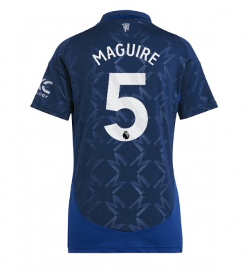 Manchester United Harry Maguire #5 Venkovní Dres pro Dámy 2024-25 Krátkým Rukávem