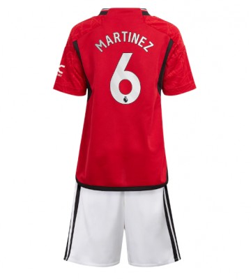 Manchester United Lisandro Martinez #6 Domácí dres komplet pro Děti 2023-24 Krátkým Rukávem (+ Krátké kalhoty)