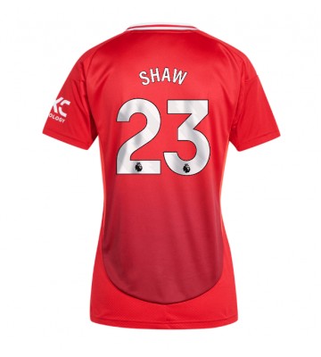 Manchester United Luke Shaw #23 Domácí Dres pro Dámy 2024-25 Krátkým Rukávem