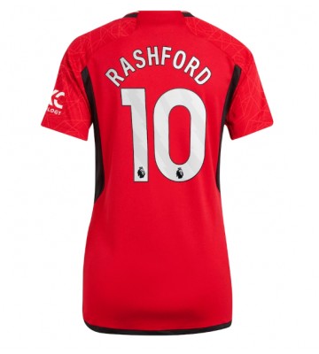 Manchester United Marcus Rashford #10 Domácí Dres pro Dámy 2023-24 Krátkým Rukávem