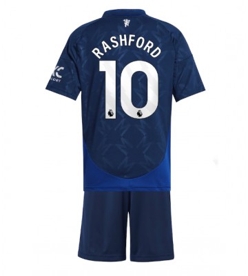 Manchester United Marcus Rashford #10 Venkovní dres komplet pro Děti 2024-25 Krátkým Rukávem (+ Krátké kalhoty)