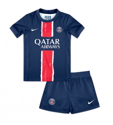 Paris Saint-Germain Domácí dres komplet pro Děti 2024-25 Krátkým Rukávem (+ Krátké kalhoty)