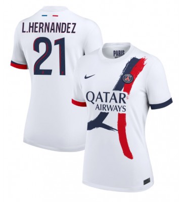 Paris Saint-Germain Lucas Hernandez #21 Venkovní Dres pro Dámy 2024-25 Krátkým Rukávem