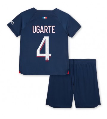 Paris Saint-Germain Manuel Ugarte #4 Domácí dres komplet pro Děti 2023-24 Krátkým Rukávem (+ Krátké kalhoty)