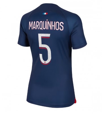 Paris Saint-Germain Marquinhos #5 Domácí Dres pro Dámy 2023-24 Krátkým Rukávem