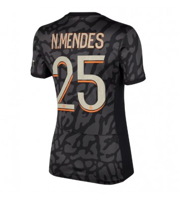 Paris Saint-Germain Nuno Mendes #25 Alternativní Dres pro Dámy 2023-24 Krátkým Rukávem