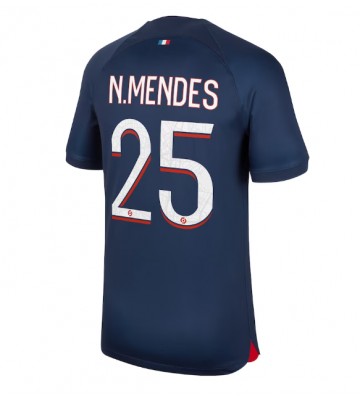 Paris Saint-Germain Nuno Mendes #25 Domácí Dres 2023-24 Krátkým Rukávem