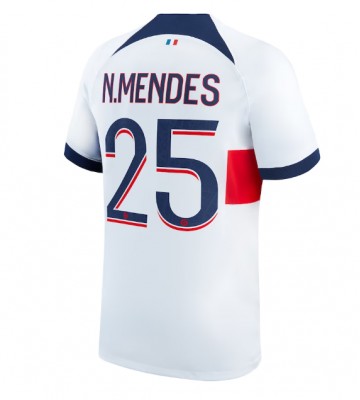 Paris Saint-Germain Nuno Mendes #25 Venkovní Dres 2023-24 Krátkým Rukávem