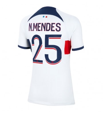 Paris Saint-Germain Nuno Mendes #25 Venkovní Dres pro Dámy 2023-24 Krátkým Rukávem