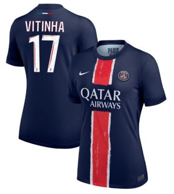 Paris Saint-Germain Vitinha #17 Domácí Dres pro Dámy 2024-25 Krátkým Rukávem