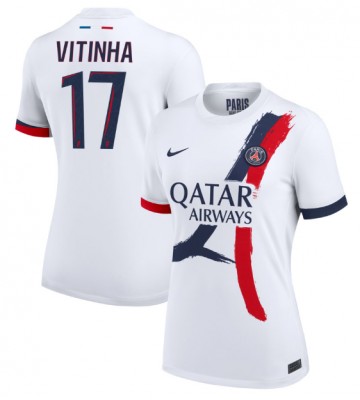 Paris Saint-Germain Vitinha #17 Venkovní Dres pro Dámy 2024-25 Krátkým Rukávem