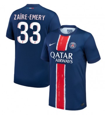 Paris Saint-Germain Warren Zaire-Emery #33 Domácí Dres 2024-25 Krátkým Rukávem