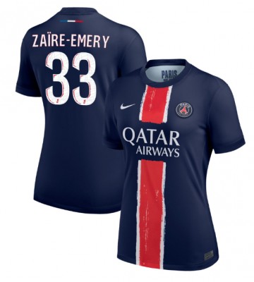 Paris Saint-Germain Warren Zaire-Emery #33 Domácí Dres pro Dámy 2024-25 Krátkým Rukávem