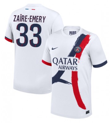 Paris Saint-Germain Warren Zaire-Emery #33 Venkovní Dres 2024-25 Krátkým Rukávem