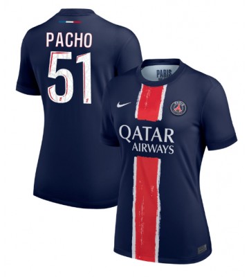 Paris Saint-Germain Willian Pacho #51 Domácí Dres pro Dámy 2024-25 Krátkým Rukávem