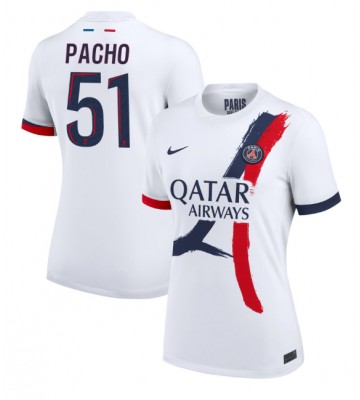 Paris Saint-Germain Willian Pacho #51 Venkovní Dres pro Dámy 2024-25 Krátkým Rukávem