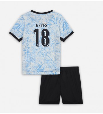 Portugalsko Ruben Neves #18 Venkovní dres komplet pro Děti ME 2024 Krátkým Rukávem (+ Krátké kalhoty)