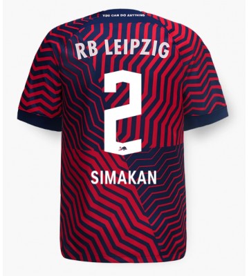 RB Leipzig Mohamed Simakan #2 Venkovní Dres 2023-24 Krátkým Rukávem