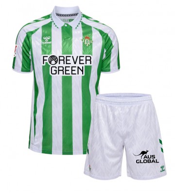 Real Betis Domácí dres komplet pro Děti 2024-25 Krátkým Rukávem (+ Krátké kalhoty)