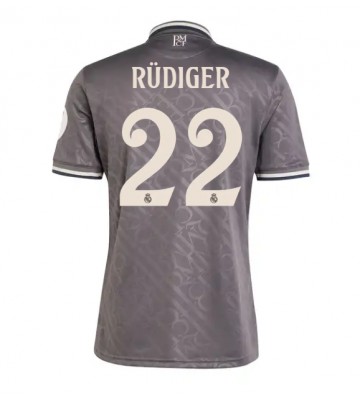 Real Madrid Antonio Rudiger #22 Alternativní Dres 2024-25 Krátkým Rukávem